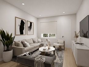 Herriman apartment for rent - The Terrace at Academy Village Living Room with Large Windows